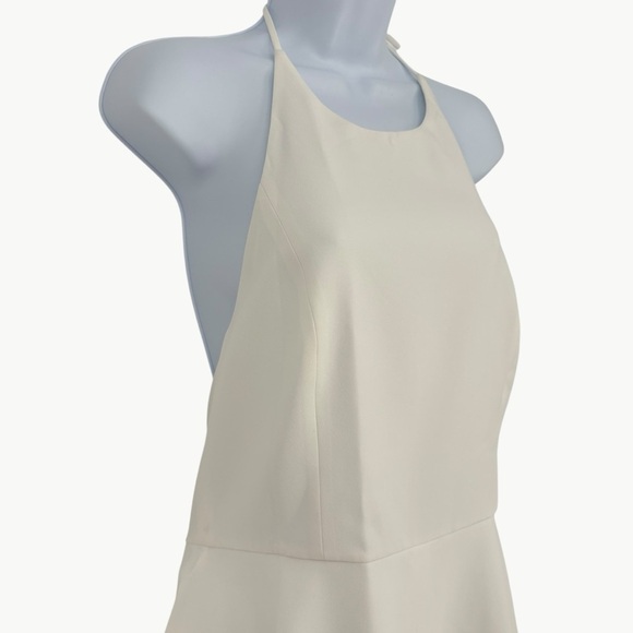 NWT Alice + Olivia Women’s Sicily Halter Neck Shorts Romper | Sz 10 | Off White - Picture 10 of 16